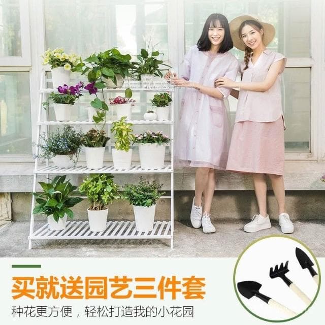 花架子客廳落地式置物架陽臺裝飾布置多肉花盆植物擺放架實木多層  聚寶盆架 盆栽架 展示邊桌 多肉花架 實木花架 復古花架