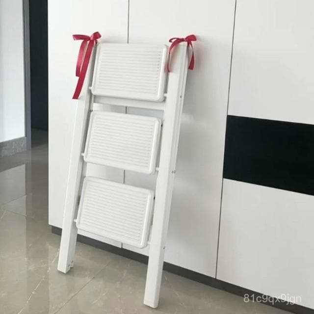 免運 可開髮票 喬遷之喜紅梯子傢用折疊伸縮加厚室內多功能樓梯凳人字梯搬傢禮物傢用梯子 三步梯 四步梯 鋼梯 兩步梯