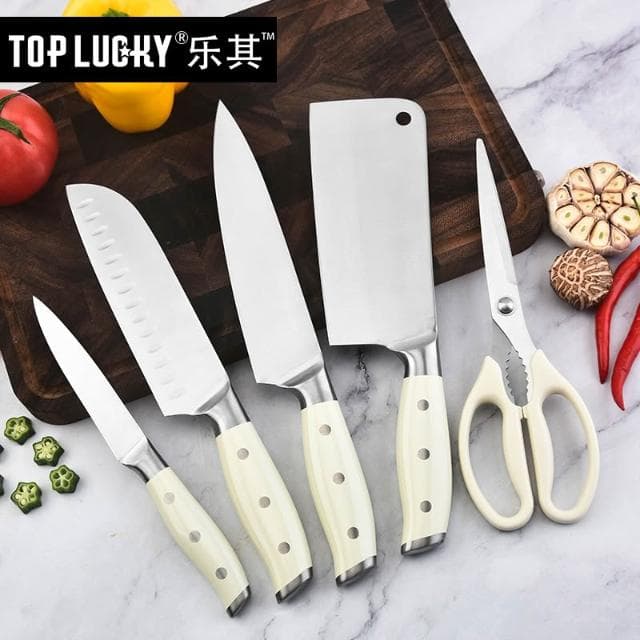 義大利網紅SM類似款全套刀具歐式刀具套裝6件家用廚師刀帶刀座