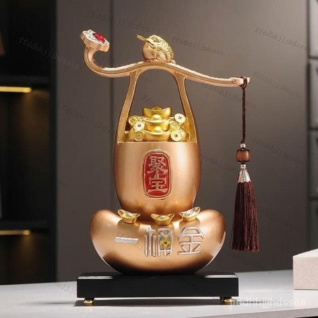 💚一桶金擺件 聚寶盆擺件 招財聚財 招財擺飾 客廳裝飾品 擺飾 玄關擺件 電視櫃擺件 辦公室裝飾品  開業送禮 入厝禮物