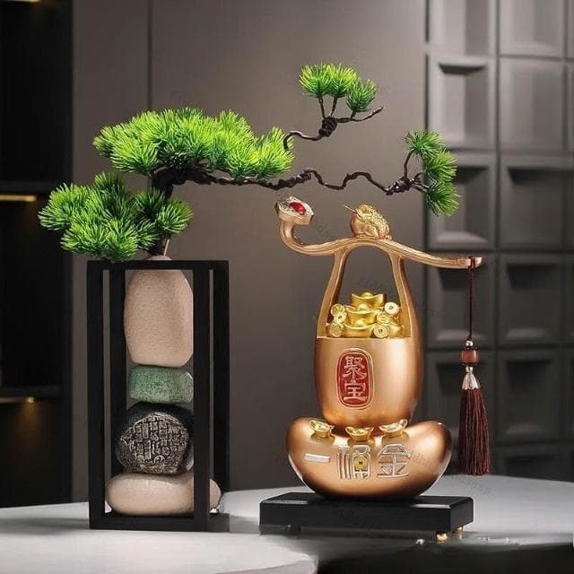 💚一桶金擺件 聚寶盆擺件 招財聚財 招財擺飾 客廳裝飾品 擺飾 玄關擺件 電視櫃擺件 辦公室裝飾品  開業送禮 入厝禮物