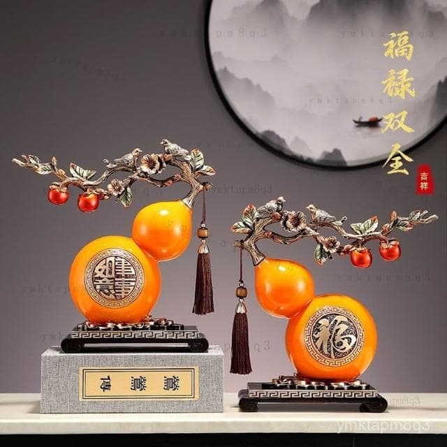 💚 招財葫蘆擺件 福字擺件 招財擺飾 創意客廳擺件 電視櫃擺件 酒櫃擺件 玄關裝飾品 家居裝飾 喬遷禮品 入厝禮物