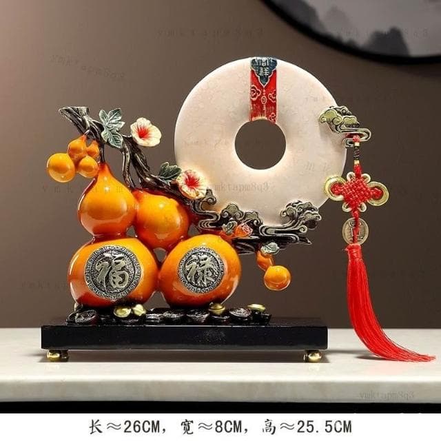 💚 招財葫蘆擺件 福字擺件 招財擺飾 創意客廳擺件 電視櫃擺件 酒櫃擺件 玄關裝飾品 家居裝飾 喬遷禮品 入厝禮物