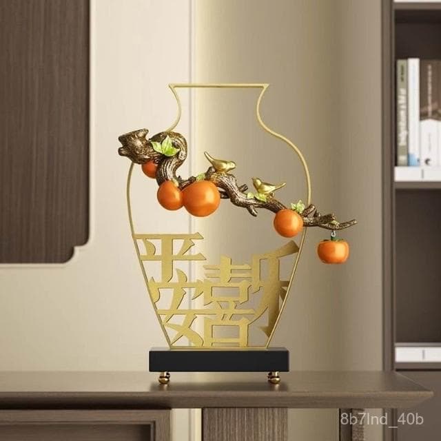 招財擺件 居家裝飾 開業禮品 喬遷禮物  招財擺飾 入厝禮物 新中式平安喜樂客廳旺宅擺件玄關電視櫃酒櫃裝飾喬遷新居禮品禮