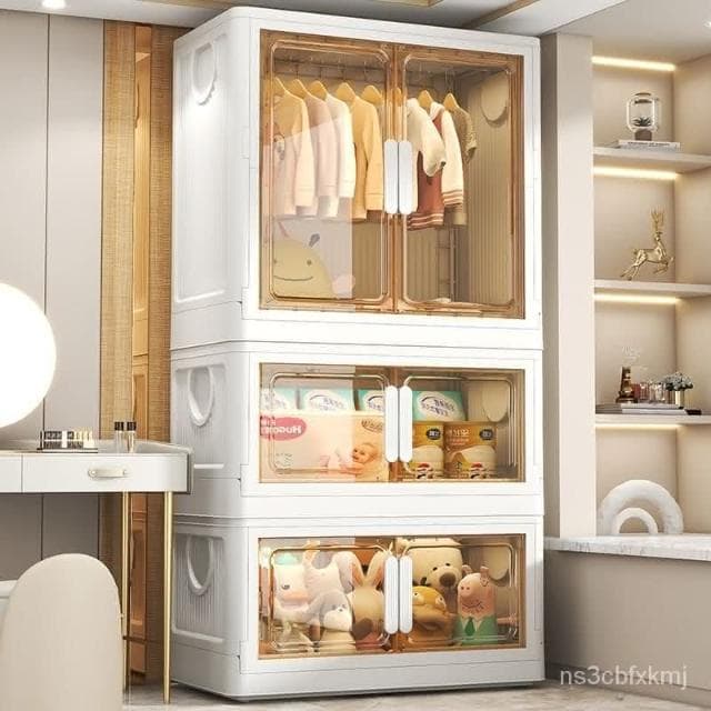 寶寶專用衣櫃 嬰兒衣服兒童小衣櫥置物塑料家用臥室簡易儲物收納櫃 兒童衣櫃衣櫥收納 寶寶衣櫃 納櫃組閤衣櫃小衣櫥