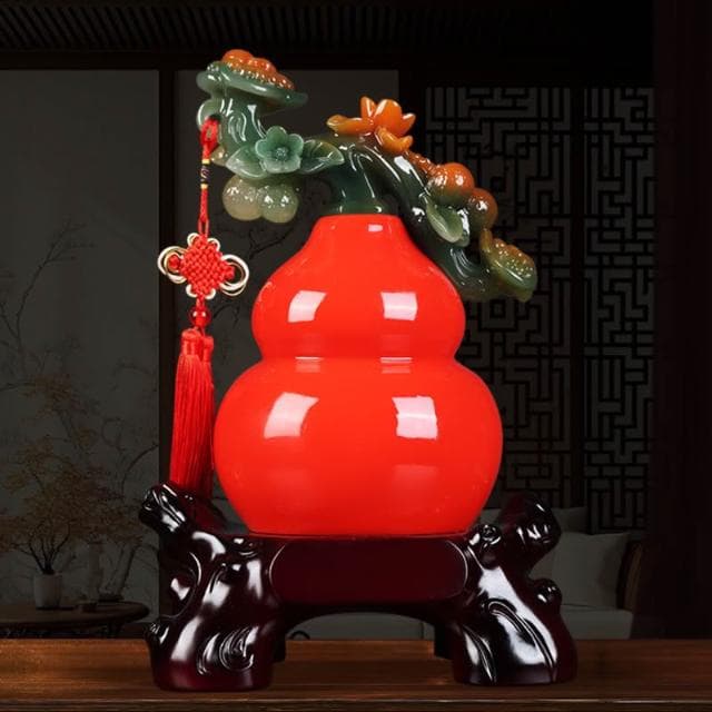 招財玉葫蘆擺件 葫蘆 葫蘆擺件 開業送禮 開店送禮 入厝禮物 招財 客廳擺飾 喬遷酒櫃電視櫃鞋櫃新居玄關禮品工藝品擺件