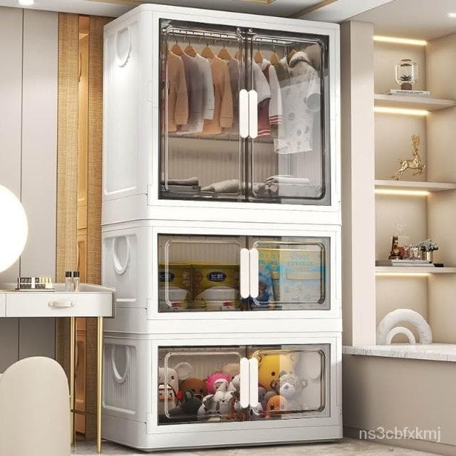 寶寶專用衣櫃 嬰兒衣服兒童小衣櫥置物塑料家用臥室簡易儲物收納櫃 兒童衣櫃衣櫥收納 寶寶衣櫃 納櫃組閤衣櫃小衣櫥