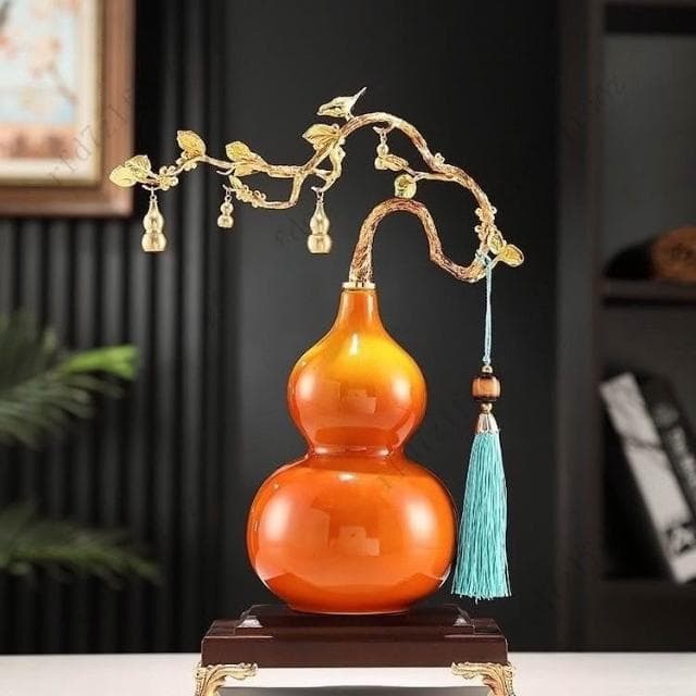 新中式葫蘆擺件輕奢玄關客廳家居裝飾品辦公室喬遷新居禮品禮物風水擺件客廳擺件玄關擺件居家擺飾招財擺飾入厝禮物
