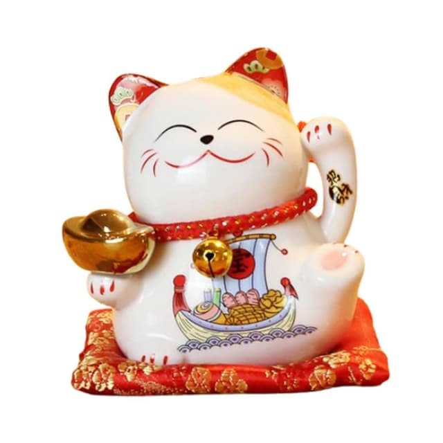 滴家D+ 招財貓 存錢筒 陶瓷擺飾 發財猫擺件 開運招財貓 存錢罐 迎賓擺件 撲滿 交換禮物 存錢招財猫