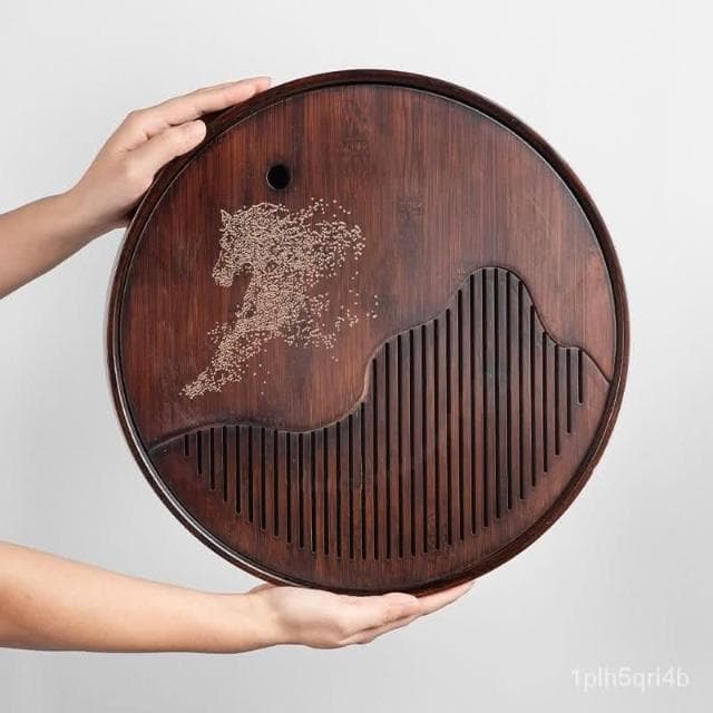茶盤儲水式小型傢用蓄水幹泡茶臺大號竹製輕奢現代新中式茶託盤 茶盤 茶具 泡茶盤 茶臺 茶託 功夫茶具 泡茶 茶道