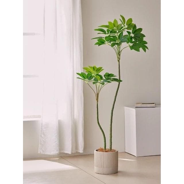 北歐ins風仿真綠植保羅大葉傘植物盆栽室內客廳裝飾假樹落地擺件