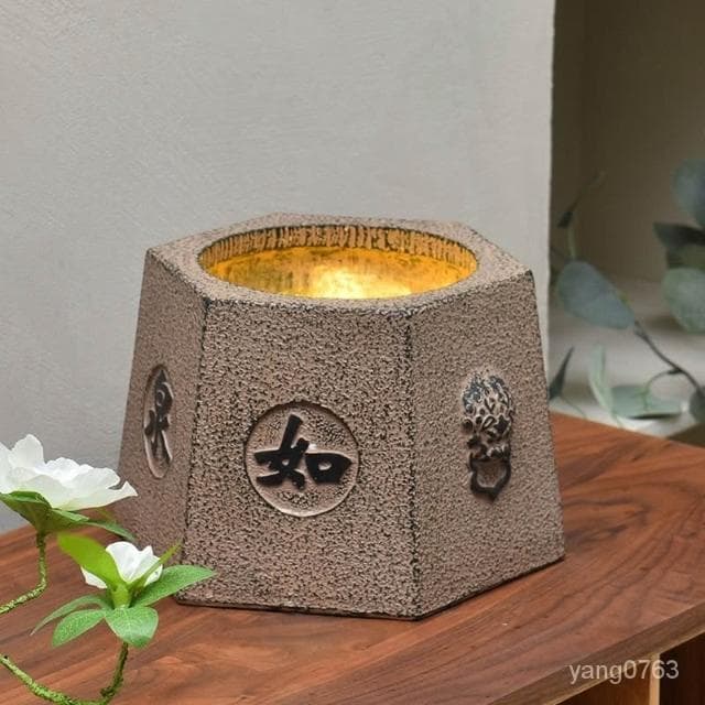 流水聚寶盆 創意魚缸 仿古招財流水噴泉循環水生財固井擺件開業喬遷禮品 開業禮品 流水擺件 開店送禮 風水招財 魚缸 招財