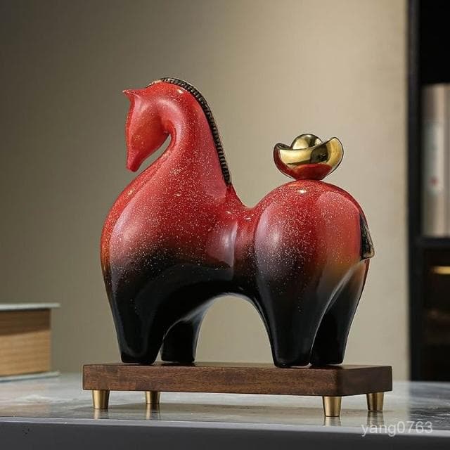 熱銷 馬上有錢擺件新中式客廳博古架酒櫃裝飾品辦公室擺設開業喬遷禮物 入厝禮物 招財 招財擺飾 馬上有錢 玄關 喬遷禮物