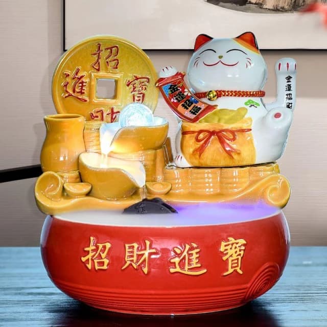 招財貓 招財貓擺飾 流水盆 聚寶盆 流水擺件 招財擺飾 開運 風水招財流水組 風水擺件 開店 橋遷 開幕送禮