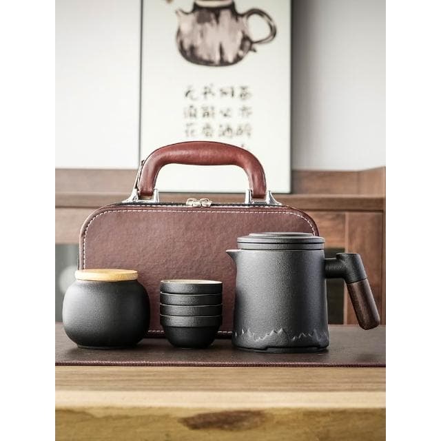 可攜式旅行茶具小套裝隨身戶外露營快客杯一壺四杯泡茶壺喝茶裝備