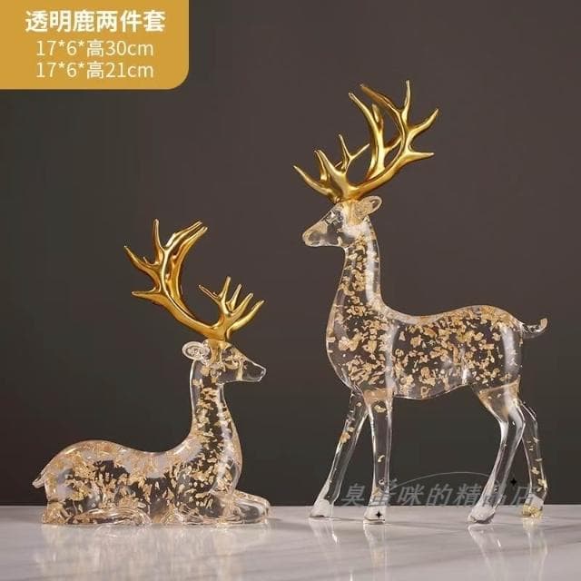 北歐風水擺件 福鹿擺件 情侶鹿 玄關擺設 招財鹿 侶鹿擺設 一鹿有你 家居擺件 北歐擺設 桌上擺設 禮品 交換禮物