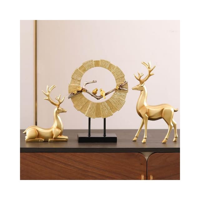 現代輕奢鹿 工藝品擺件 客廳玄關家居喬遷裝飾 生日禮物 北歐風裝飾 入厝禮物