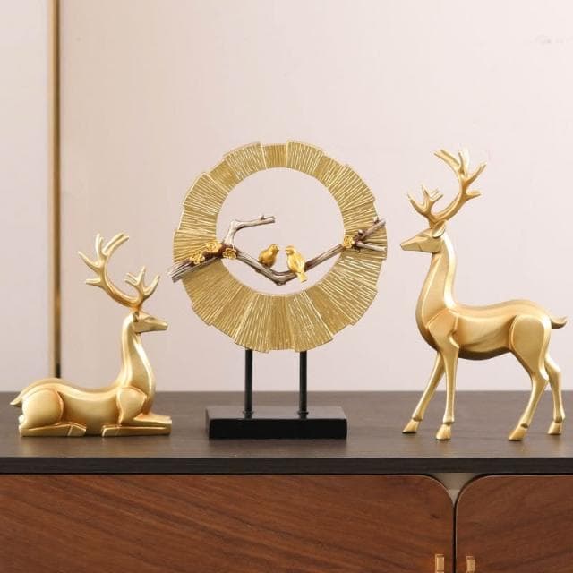 現代輕奢鹿 工藝品擺件 客廳玄關家居喬遷裝飾 生日禮物 北歐風裝飾 入厝禮物