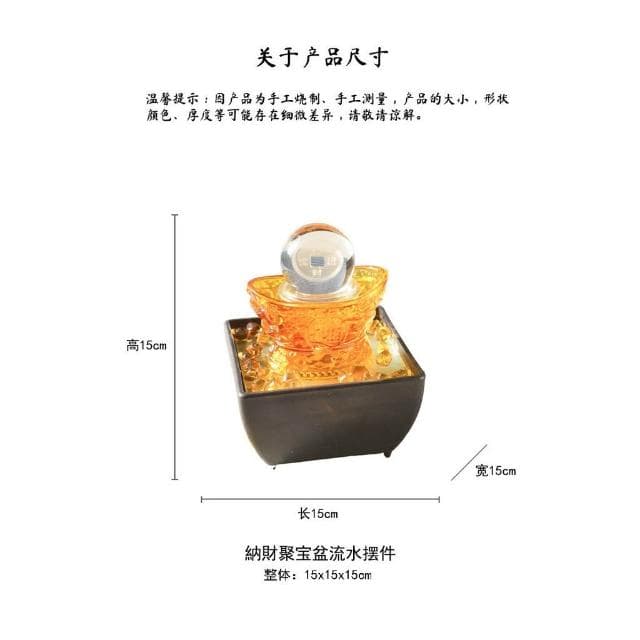流水擺件 一道水五路財神 元寶招財 循環風水擺件 開業送禮 玄關擺飾 入厝禮物 生日禮物