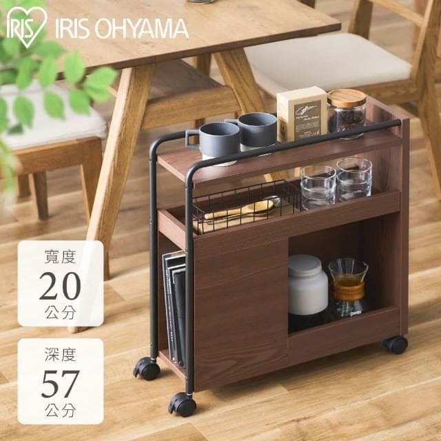 【IRIS】日系多功能收納櫃推車 DWG-196 餐車/隙縫櫃/保養品收納/化妝品收納