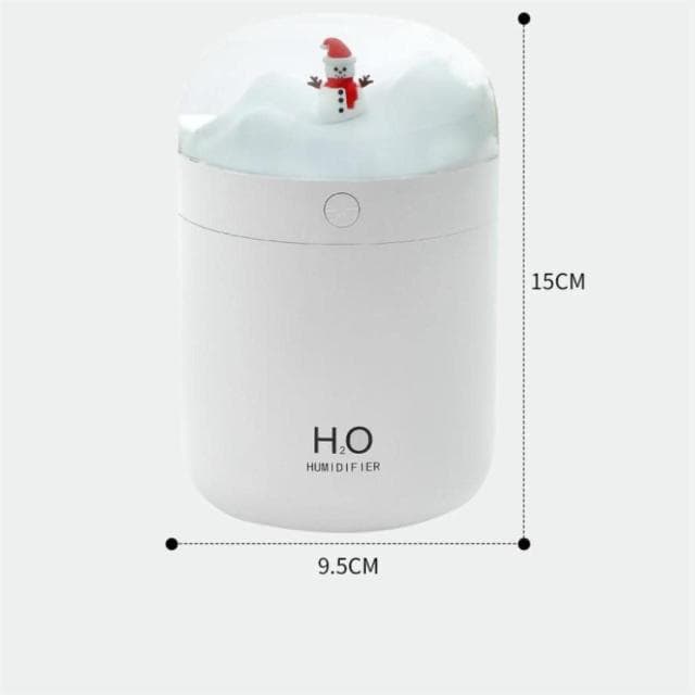 雪人加濕器 七彩燈室內防幹燒噴霧保濕器 靜音大容量凈化加濕器 聖誕節平安夜禮物 雪人加濕器 水氧機 霧化器