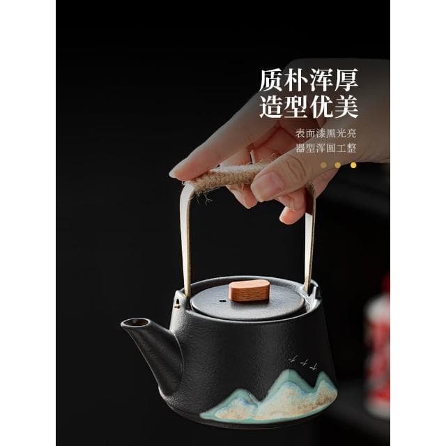 黑陶功夫茶具套裝家用高檔輕奢中式喬遷禮2025新款茶杯小套送長輩