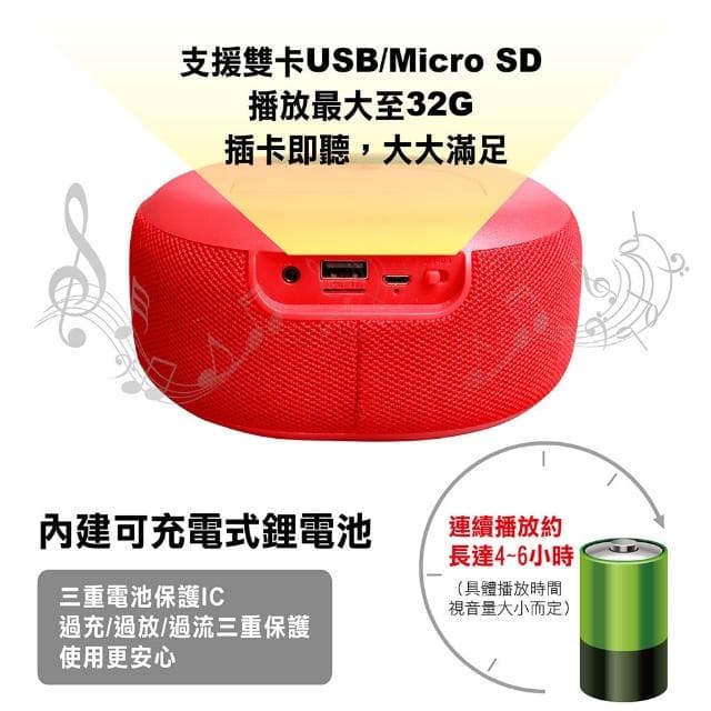 【WONDER 旺德】重低音藍牙追劇音響-經典黑 (WS-T037U) 藍牙/USB/TF/FM收音機