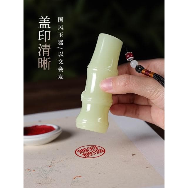 生日礼物步步高升送男士朋友领导青玉石手把件把玩情人节新年礼品