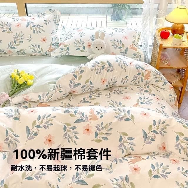 純棉床包四件套  100%精梳棉 床單 床包 被套 枕套