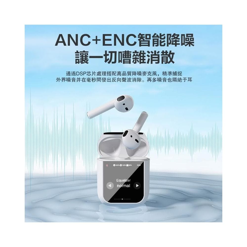 藍芽無線耳機 智能LCD觸控屏幕 降噪耳機 超長續航高音質 入耳式耳機 無線耳機 藍牙耳機 運動耳機 藍芽耳機