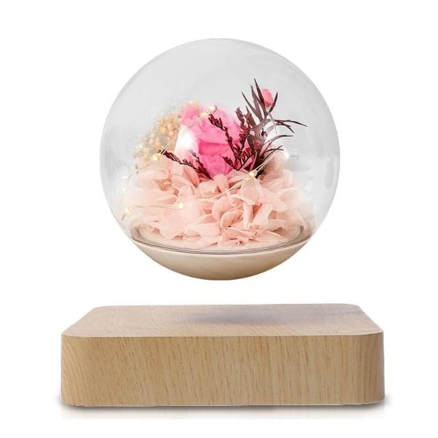 永生花磁懸浮玫瑰花擺件七夕情人節禮物送女友老婆閨蜜生日禮品教