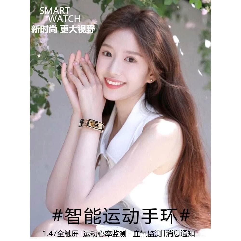 智能手錶女款學生多功能高顏值測血糖血壓尿酸防水運動手環女士