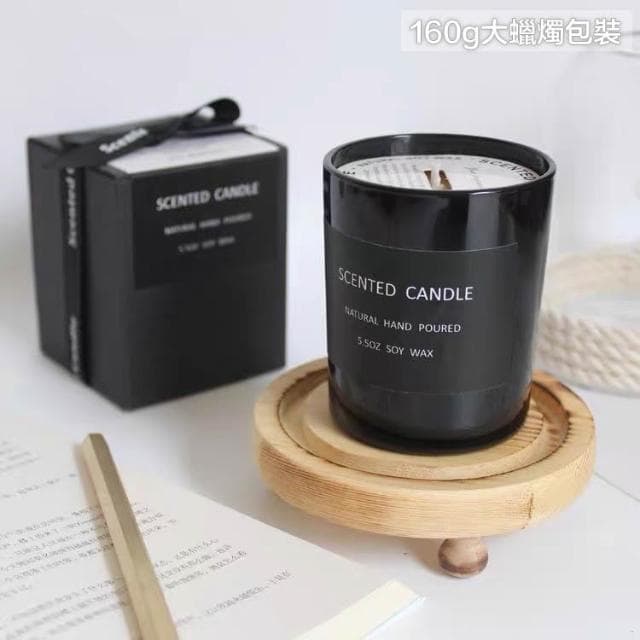 Mii厝邊  緞帶黑瓶 香氛蠟燭 手作天然 進口天然精油 香薰蠟燭 大豆蠟 融蠟燈蠟燭 香氛 擴香 交換禮物