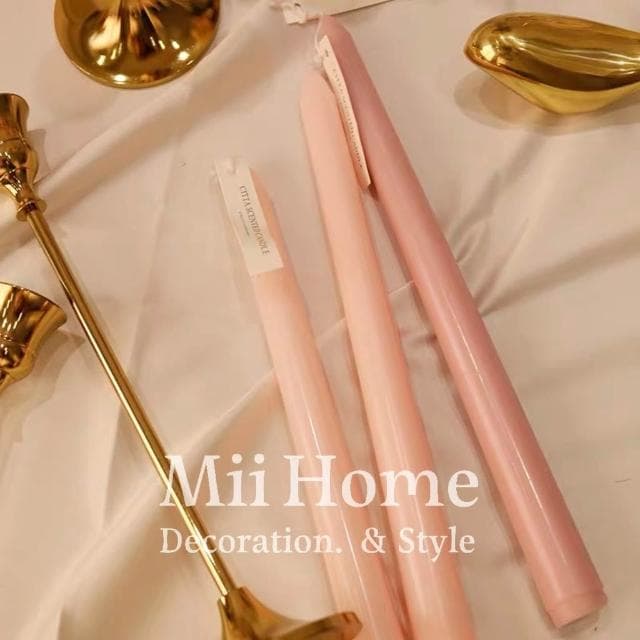 Mii厝邊  莫蘭迪漸層長蠟燭 婚禮蠟燭 派對蠟燭 香氛蠟燭 香薰蠟燭 蠟燭 北歐蠟燭台香氛蠟燭大豆蠟