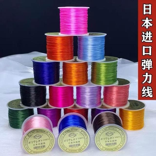 ［佰財珠寶］日本進口扁絲彈力線水晶手串彈力線佛珠寶文玩手鍊鬆緊線diy手工耐磨