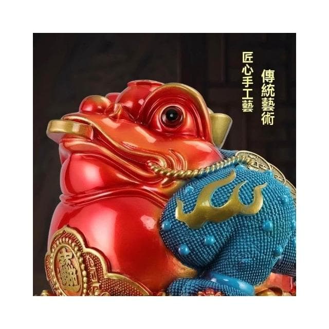 免運貨損包賠新款八方招財金蟾擺件彩銅色公司辦公室店鋪前臺裝飾喬遷開業送禮