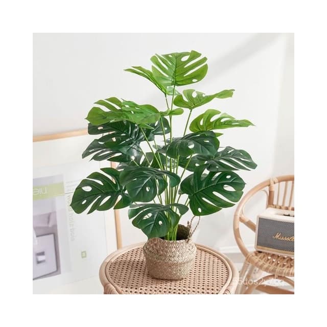 精選 免運🚛北歐ins風仿真植物🌼客廳仿真綠植龜背竹小盆栽 假綠植擺件 裝飾假花仿真花擺設 綠植裝飾擺件 擺飾假花