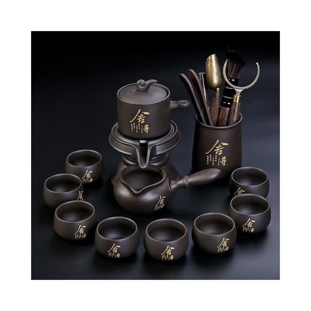 四季風家居 紫砂石磨自動茶具套裝茶壺懶人泡茶神器功夫茶具整套茶盤家用定制