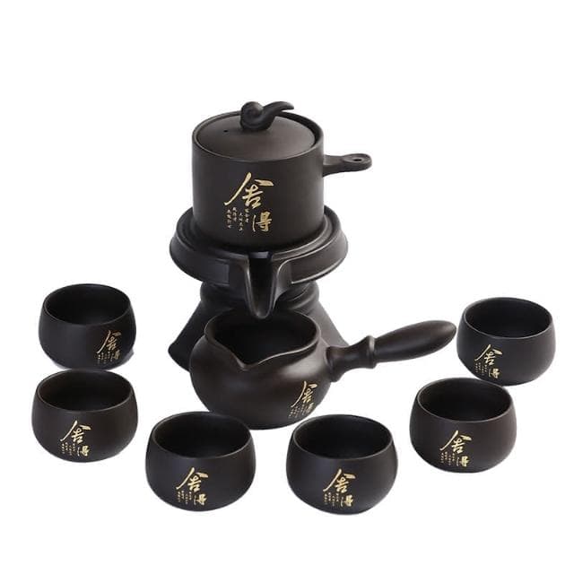 四季風家居 紫砂石磨自動茶具套裝茶壺懶人泡茶神器功夫茶具整套茶盤家用定制
