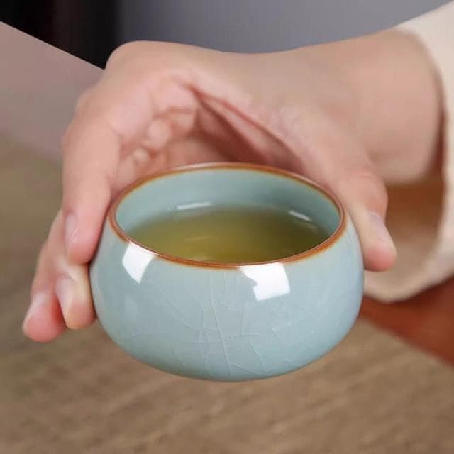 四季風家居  天青汝窯功夫茶具套裝家用輕奢高檔2024新泡茶壺茶具用品大全
