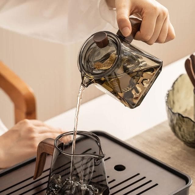 四季風家居 玻璃茶具組家用客廳泡茶壺茶盤辦公室會客喝茶防燙茶杯