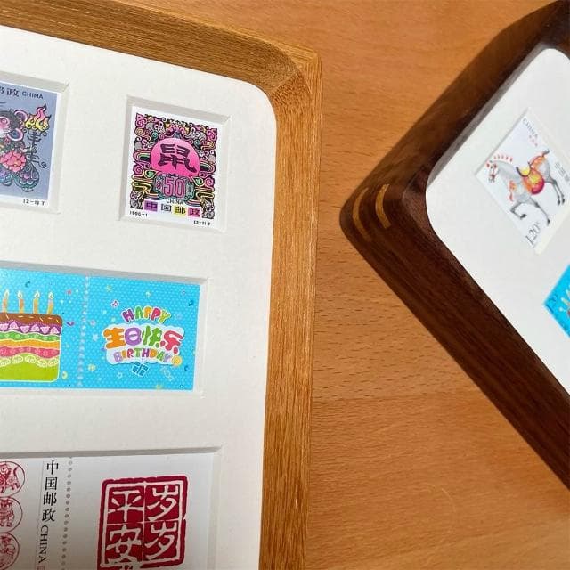 12生肖郵票相框1980-2023擺臺送閨密生日禮物實用女孩男士高級感