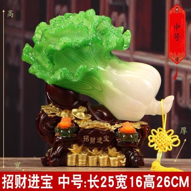 招財金蟾玉白菜工藝品擺件客廳電視酒櫃玄關裝飾店鋪公司開業送禮