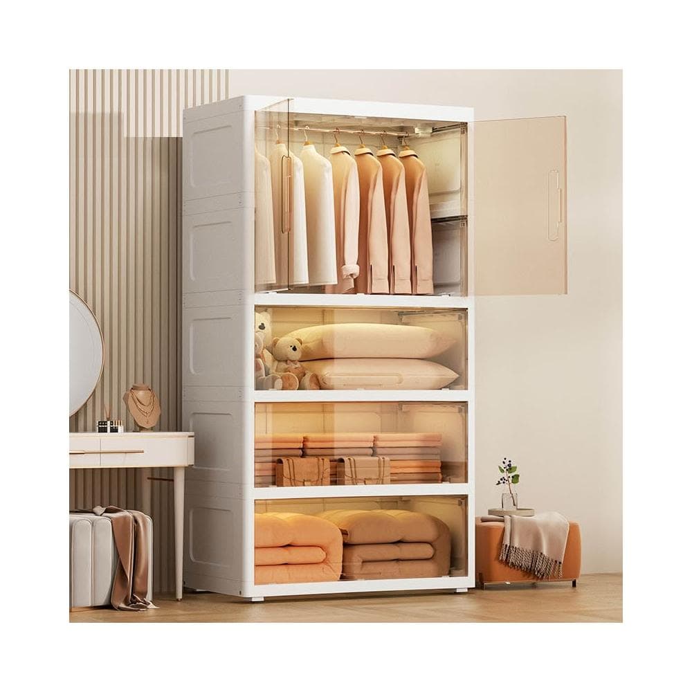 寶寶衣櫃小衣櫥家用透明嬰幼兒玩具零食儲物櫃衣服收納櫃