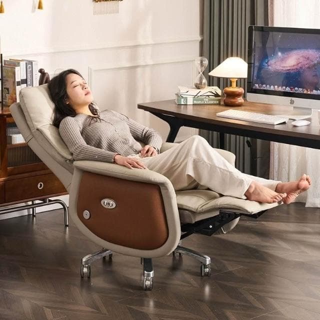 老闆椅 大班椅 電動老闆椅真皮辦公室舒適久坐電腦椅可躺商務大班椅按摩辦公椅子