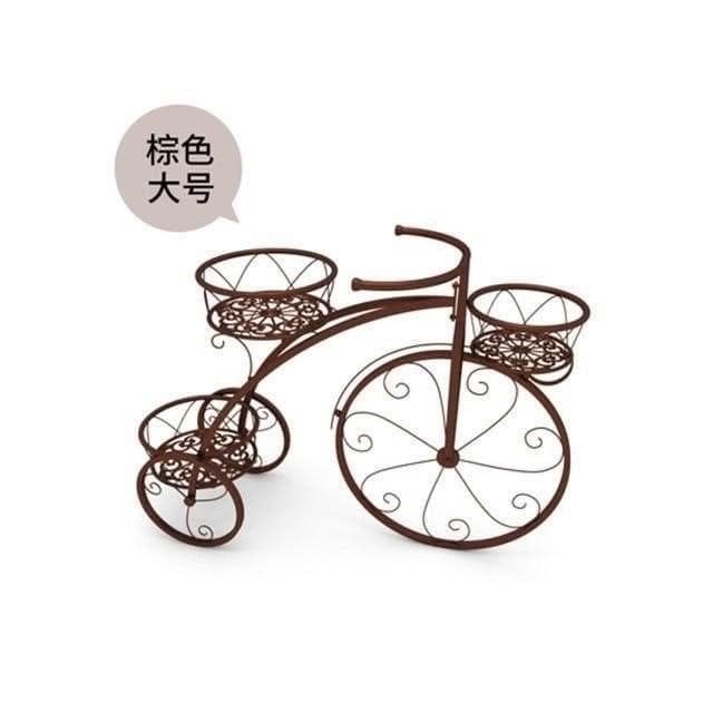 免運#歐式花架鐵藝自行車吊籃陽臺單車多層室內落地花盆架多肉綠蘿戶外多肉植物架 戶外花架 陽臺花架 盆栽架 花盆架