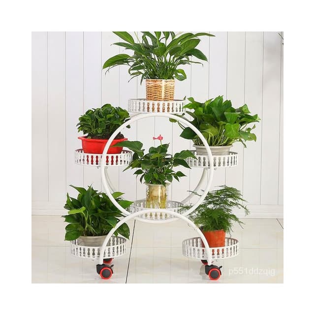 廠傢促銷  免運 花架子室內鐵藝多層置物架傢用陽臺多肉綠蘿花盆架簡約客廳落地式園藝 陽臺花架 花盆 盆栽架 植物架 T