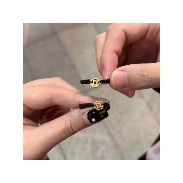 【開運堂】🔥現貨🔥  招財銅錢編繩戒指 戒圍5～6cm🔥招財／聚財銅錢編織可調節戒指情侶款手飾配飾簡約活動禮物 開運堂
