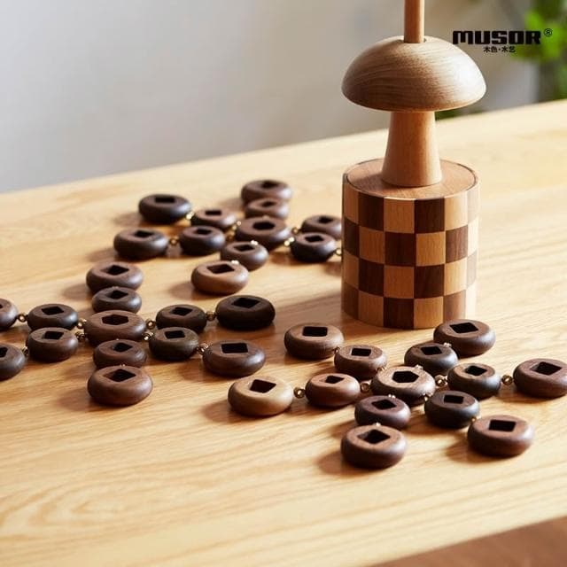 設計師款 櫸木實木發財樹隔熱墊 木質杯墊 原木餐桌隔熱墊木頭 創意禮物節日喬遷禮物 送朋友高檔禮品 桌面餐具防燙耐熱