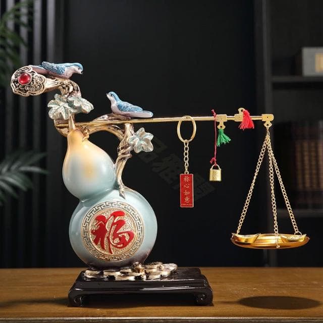 中式稱心如意招財葫蘆玄關擺件客廳酒櫃家居禮物裝飾品喬遷新居